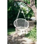 Black Forest Hammock, woven hanging chair 80x60cm ecru - imagine 2