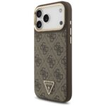 Case Guess 4G Triangle Logo MagSafe for iPhone 17 Pro Max brown gold - imagine 2