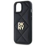 DKNY DKHCP15SPQDSLK iPhone 15 6.1" black Quilted Stack Logo - imagine 6