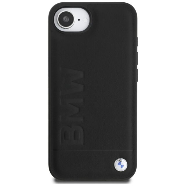 Case BMW Leather Hot Stamp do iPhone 16e black - imagine 3