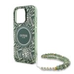 Guess GUHMP16LHCPOFPA iPhone 16 Pro 6.3" green hardcase IML Flowers Allover Electro With Pear - imagine 5