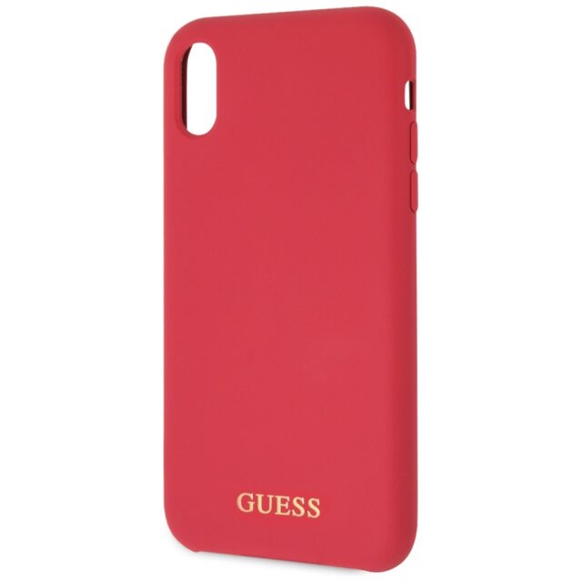 Guess GUHCI61LSGLRE iPhone Xr red hard case Silicone - imagine 3