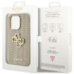 Guess GUHCP15XPSP4LGD iPhone 15 Pro Max 6.7" gold hardcase Perforated 4G Glitter - imagine 7