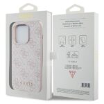 Guess GUHCP15LG4GFPI iPhone 15 Pro 6.1 pink hard case 4G Metal Gold Logo - imagine 8