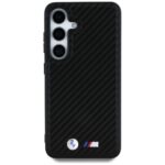 Case BMW Leather Carbon MagSafe for Samsung Galaxy S25+ black - imagine 3