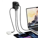 USAMS Adapter network 1xUSB+2xUSB-C T62 65W4in1 US/AU/EU/UK black/black CC199TC01 (US-CC199) Univesa - imagine 6