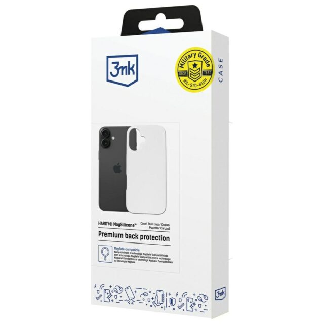 3MK Hardy MagSilicone Case for Apple iPhone 16 Plus White - imagine 7