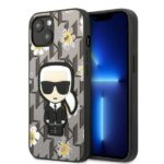 Karl Lagerfeld KLHCP13MPMNFIK1 iPhone 13/ 14 / 15 6,1" grey Flower Ikonik Karl
