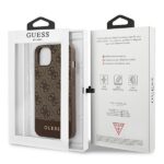 Guess GUHCP13SG4GLBR iPhone 13 mini 5,4" brown hard case 4G Stripe Collection - imagine 8