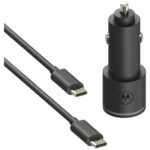 Car charger Motorola TurboPower 45W Dual USB-A/USB-C with cable USB-C 1m black - imagine 4