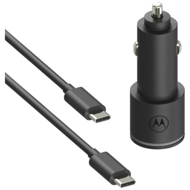 Car charger Motorola TurboPower 45W Dual USB-A/USB-C with cable USB-C 1m black - imagine 4