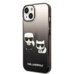 Karl Lagerfeld KLHCP14STGKCK iPhone 14/ 15 / 13 6,1" hardcase black Gradient Ikonik Karl & Choupette - imagine 2