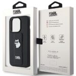 Karl Lagerfeld KLHCP15LGSACHPK iPhone 15 Pro 6.1" black hardcase Gripstand Saffiano Choupette - imagine 9