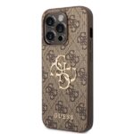 Guess GUHCP15L4GMGBR iPhone 15 Pro 6.1" brown hardcase 4G Big Metal Logo - imagine 2