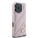 Karl Lagerfeld KLHCP16XPQDSMGP iPhone16 Pro Max 6.9" pink hardcase Quilted Signature - imagine 4