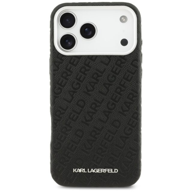 Karl Lagerfeld FW Stamped Karl MagSafe Case for iPhone 17 Pro Max Black - imagine 3