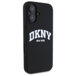 DKNY DKHMP16SSNYACH iPhone 16 6.1" black hardcase Silicone White Printed Logo MagSafe - imagine 4