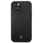 Mercedes MEHCP13SPSQBK iPhone 13 mini 5,4" black hardcase Leather Stars Pattern - imagine 3