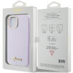 Guess GUHCP15SPGMCSL iPhone 15 / 14 / 13 6.1" lilac hardcase Glitter Glossy Script - imagine 8
