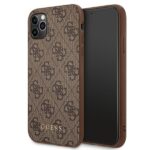 Guess GUHCN58G4GFBR iPhone 11 Pro 5,8" brown hard case 4G Metal Gold Logo
