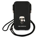 Karl Lagerfeld Torebka KLHCP12LOPHKMK 6,7" black hardcase Saffiano Ikonik Kar`s - imagine 2