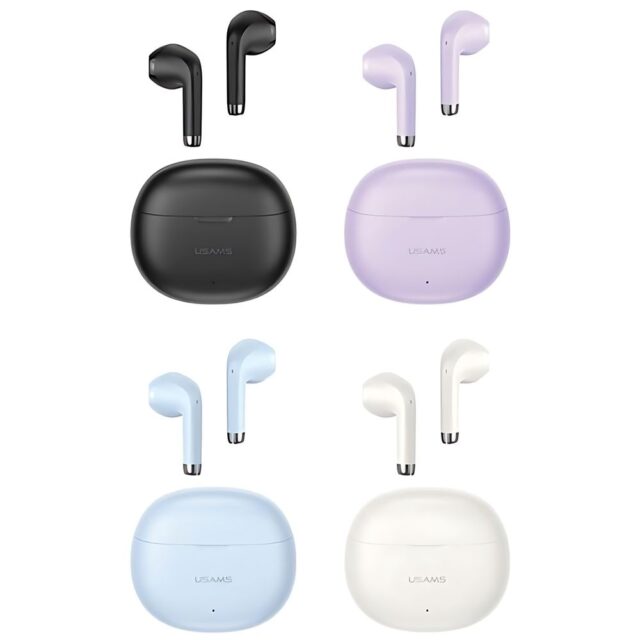 USAMS Bluetooth 5.3 Headphones TWSRhymbo Series Wireless Beige/Beige BHUYO02 (US-YO17) - imagine 2