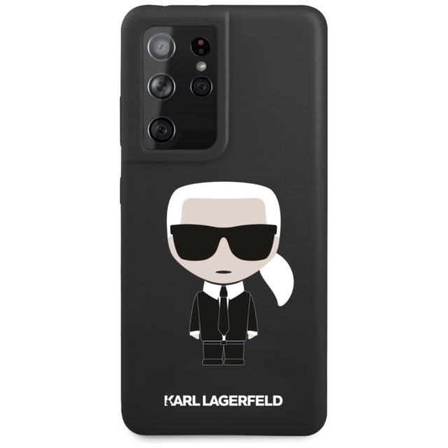 Karl Lagerfeld KLHCS21LSLFKBK S21 UltraG998 hardcase black Silicone Iconic - imagine 3