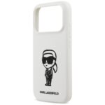 Case Karl Lagerfeld Silicone Karl Sketch & Logo MagSafe for iPhone 17 Pro white - imagine 6