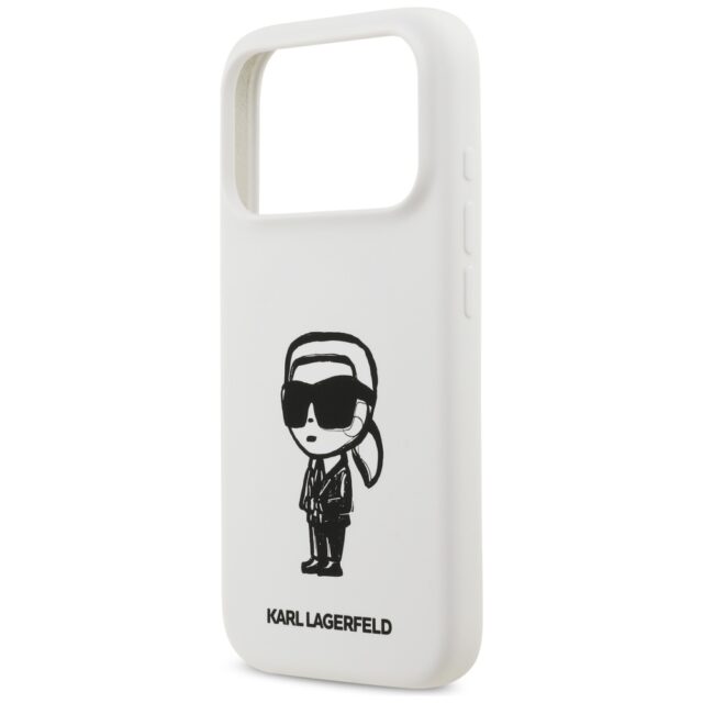Case Karl Lagerfeld Silicone Karl Sketch & Logo MagSafe for iPhone 17 Pro white - imagine 6