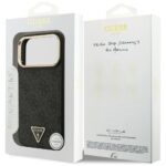 Case Guess 4G Triangle Logo MagSafe for iPhone 17 Pro Max black gold - imagine 8