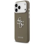Guess Grained Big 4G Classic Logo Case for iPhone 17 Pro Max Brown - imagine 2