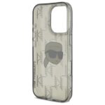 Karl Lagerfeld KLHCP16LHKLPKHK iPhone 16 Pro 6.3" black hardcase IML Karl Head Electroplated - imagine 7