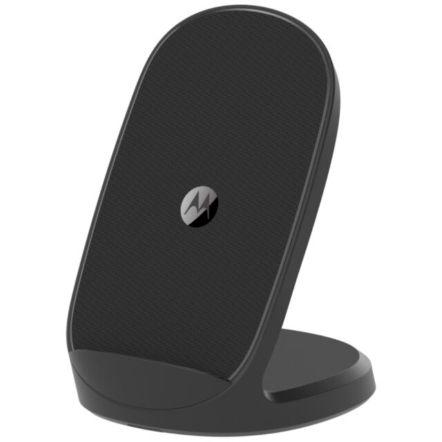 Wireless Charger Motorola TurboPower 15W Stand Pad Qi black - imagine 6