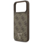 Case Guess Leather 4G Triangle Strass    MagSafe for iPhone 17 Pro Max brown - imagine 6