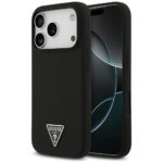 Case Guess Silicone Triangle Logo MagSafe for iPhone 17 Pro Max black