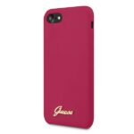Guess GUHCI8LSLMGRE iPhone 7/8/SE 2020/ SE 2022 burgundy hard case Silicone Vintage Gold Lo - imagine 2