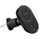 Car mount with wireless charger PITAKA MagEZ Pro 2 Qi2 15W NFC MagSafe black grey - imagine 2