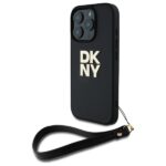 DKNY DKHCP16XPBSWSK iPhone 16 Pro Max 6.9" black hardcase Wrist Strap Stock Logo