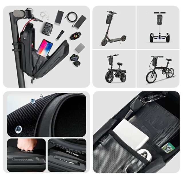 WILDMAN Scooter case/holder GD9XPlus frame bag black - imagine 6