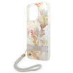 Guess GUOHCP14LHFLSU iPhone 14 Pro 6,1" purple hardcase Flower Strap - imagine 5