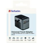 Verbatim Travel Adapter EU/UK/US 2xUSB-A/2xUSB-C PD 30W UTA-03 black 49545 - imagine 5
