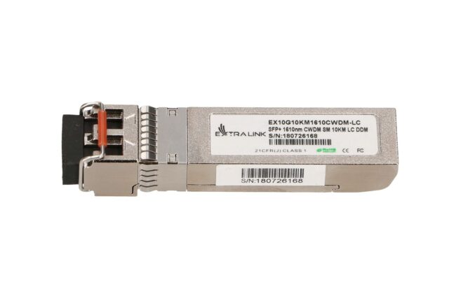 Extralink SFP+ 10G | SFP+ CWDM Module | 10Gbps, 1610nm, single mode, 10km, LC, DOM - imagine 3