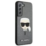 Karl Lagerfeld KLHCS22MSAKHSL S906 S22+ silver hardcase Saffiano Ikonik Karl`s Head - imagine 4