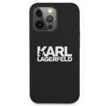 Karl Lagerfeld KLHCP13LSLKLRBK iPhone 13 Pro / 13 6,1" Silicone Stack Logo black - imagine 3