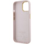 Guess GUHCP15SSMBSLP iPhone 15 / 14 / 13 6.1" pink hardcase Silicone Script Metal Logo & Frame - imagine 7