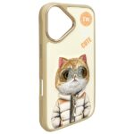 Nimmy case iPhone 16 6.1" khaki Cool&Cute 2.0 Cat - imagine 4