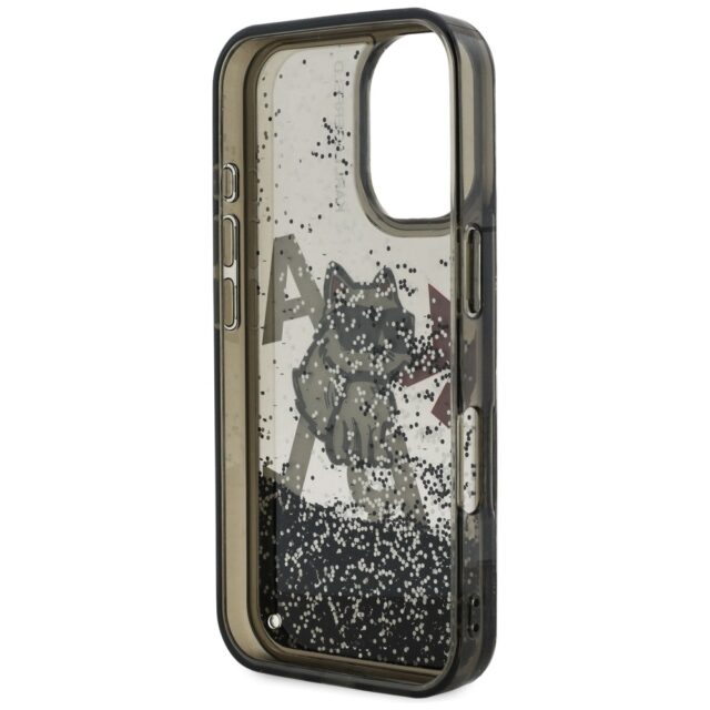 Case Karl Lagerfeld Liquid Glitter       Choupette Logo MagSafe for iPhone 16 black - imagine 7