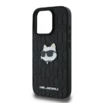 Karl Lagerfeld KLHCP16XPGKLCHPK iPhone 16 Pro Max 6.9" black hardcase Monogram Choupette Head - imagine 6