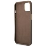 Guess GUHCP14SHG4SHW iPhone 14 / 15 / 13 6.1" brown hard case 4G Vintage Gold Logo - imagine 7