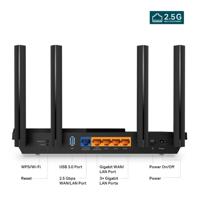 TP-Link Archer AX55 Pro | WiFi Router | WiFi6, AX3000, 2.5GE - imagine 2